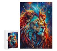 Jigsaw Puzzle 300 PCS Close Up of Mystic Lion Jigsaws for Adults Toy Wall Decor Pattern Assembly Deal As Gifts for The Whole Family 300 PCS