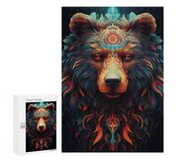 Jigsaw Puzzle 300 PCS Colorful Mystical Bear Artwork Adult Jigsaw Puzzles Enhance Memory Parent-child Interaction Brainteaser Family Games 300 PCS