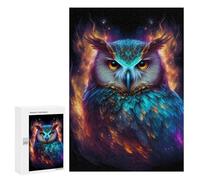 Jigsaw Puzzle 300 PCS Colorful Mystical Owl Artwork Jigsaws for Adults Toy Wall Decor Difficult Hard Unique Gifts for Birthday And Christmas 300 PCS
