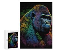 Jigsaw Puzzle 300 PCS Colourful Gorilla Jigsaws for Adults Toy Wall Decor Pattern Assembly Deal As Gifts for The Whole Family 300 PCS