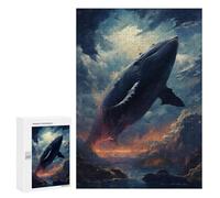 Jigsaw Puzzle 300 PCS Cosmic Creatures of Whale Jigsaws for Adults Toy Wall Decor Pattern Assembly Deal As Gifts for The Whole Family 300 PCS