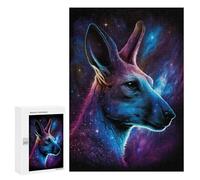 Jigsaw Puzzle 300 PCS Cosmic Kangaroo Portrait-13 Puzzles for Teenagerss Stress Reliever Educational Challenge Unique Birthday And Gifts 300 PCS