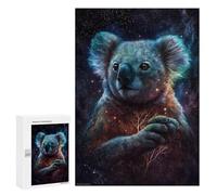 Jigsaw Puzzle 300 PCS Cosmic Koala Celestial Tree Hugger Jigsaws for Adults Puzzle Birthday Present Difficult And Challenge Challenging Game Gifts 300 PCS