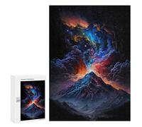 Jigsaw Puzzle 300 PCS Cosmic Mountain Aurora Jigsaw Puzzles for Teenagerss Hand Speed Race Fun Activities at Home Challenging Game And Family Play 300 PCS