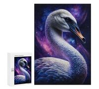 Jigsaw Puzzle 300 PCS Cosmic Swan Art Print-6 Jigsaws for Adults Puzzle Birthday Present Difficult And Challenge Challenging Game Gifts 300 PCS