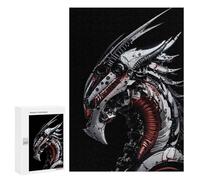 Jigsaw Puzzle 300 PCS Cybernetic Dragon Head Puzzles for Teenagerss Stress Reliever Educational Challenge Unique Birthday And Gifts 300 PCS