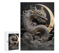 Jigsaw Puzzle 300 PCS Dragon Moon Myth -1 Jigsaws for Adults Anti-Stress Toys Staycation Kill Time Help The Brain Exercise 300 PCS