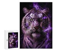 Jigsaw Puzzle 300 PCS Electric Tiger Energy Art Print Puzzles for Teenagerss Stress Reliever Educational Challenge Unique Birthday And Gifts 300 PCS
