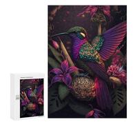 Jigsaw Puzzle 300 PCS Enchanted Hummingbird Garden Jigsaws for Adults Toy Wall Decor Difficult Hard Unique Gifts for Birthday And Christmas 300 PCS