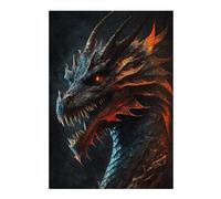 Jigsaw Puzzle 300 PCS Evil Dragon Jigsaw for Adults Toy Wall Decor Staycation Kill Time Unique Birthday And Gifts 300 PCS