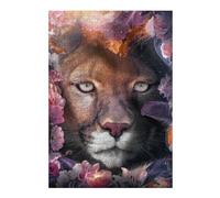 Jigsaw Puzzle 300 PCS Floral Cougar Jigsaw for Adults Toy Wall Decor Staycation Kill Time Unique Birthday And Gifts 300 PCS