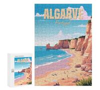 Jigsaw Puzzle 300 PCS for Adults Algarve Portugal Puzzle for Adults Toy Wall Decor Perfect Decoration Stress Reduction Gifts 300 PCS