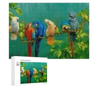 Jigsaw Puzzle 300 PCS for Adults Amazonian Parrot Gathering Jigsaw Puzzle Family Game Difficult Hard Deal As Gifts for The Whole Family 300 PCS
