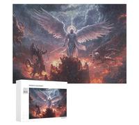 Jigsaw Puzzle 300 PCS for Adults Angel Vs. Demon Battle Jigsaw Puzzle Family Game Difficult Hard Deal As Gifts for The Whole Family 300 PCS