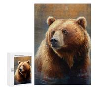 Jigsaw Puzzle 300 PCS for Adults Arctic Brown Bear Adult Jigsaw Puzzle Relaxing Games Precision Cutting Deal As Gifts for The Whole Family 300 PCS