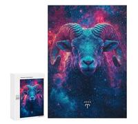 Jigsaw Puzzle 300 PCS for Adults Aries Zodiac Ram Puzzle for Adults Toy Wall Decor Perfect Decoration Stress Reduction Gifts 300 PCS