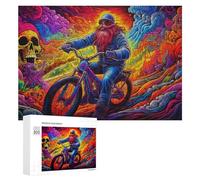 Jigsaw Puzzle 300 PCS for Adults Biker Journey Jigsaw Puzzle Family Game Difficult Hard Deal As Gifts for The Whole Family 300 PCS