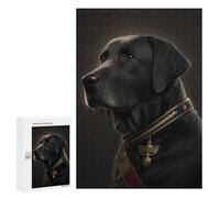 Jigsaw Puzzle 300 PCS for Adults Black Labrador Portrait Puzzle for Adults Toy Wall Decor Perfect Decoration Stress Reduction Gifts 300 PCS