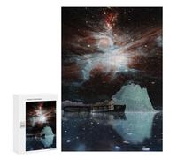 Jigsaw Puzzle 300 PCS for Adults Boat And Iceberg Adult Jigsaw Brain Teaser Game Birthday Present Help The Brain Exercise 300 PCS