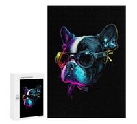 Jigsaw Puzzle 300 PCS for Adults Boston Terrier Jigsaw for Adults Hands-on Game Wall Decoration Help The Brain Exercise 300 PCS