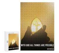 Jigsaw Puzzle 300 PCS for Adults Bright Stone Christ Quote Jigsaw for Adults Hands-on Game Wall Decoration Help The Brain Exercise 300 PCS