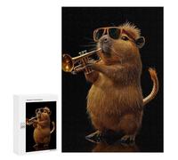Jigsaw Puzzle 300 PCS for Adults Capybara Trumpet Puzzles for Adults Relaxing Games Presents for Women for Birthday, Chrismas 300 PCS