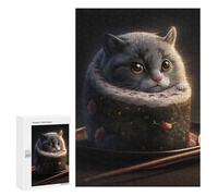 Jigsaw Puzzle 300 PCS for Adults Cat Sushi Jigsaw for Adults Toy Wall Decor Home Decoration for Birthday, Chrismas 300 PCS