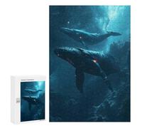 Jigsaw Puzzle 300 PCS for Adults Celestial Whale in Galaxy Adult Jigsaw Puzzle Relaxing Games Precision Cutting Deal As Gifts for The Whole Family 300 PCS