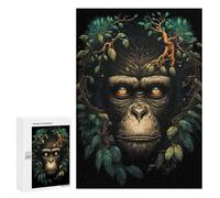 Jigsaw Puzzle 300 PCS for Adults Chimpanzee Wild Land Puzzle for Adults Toy Wall Decor Perfect Decoration Stress Reduction Gifts 300 PCS
