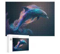 Jigsaw Puzzle 300 PCS for Adults Colorful Dolphin Dance Jigsaw Puzzle Family Game Difficult Hard Deal As Gifts for The Whole Family 300 PCS