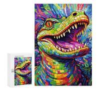 Jigsaw Puzzle 300 PCS for Adults Colorful Lizard Artwork Jigsaw Puzzle Family Game Difficult Hard Deal As Gifts for The Whole Family 300 PCS