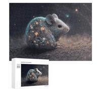 Jigsaw Puzzle 300 PCS for Adults Cosmic Mouse in Space Jigsaw Puzzle Family Game Difficult Hard Deal As Gifts for The Whole Family 300 PCS