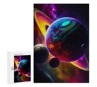 Jigsaw Puzzle 300 PCS for Adults Cosmic Planetary Symphony Jigsaw for Adults Toy Wall Decor Home Decoration for Birthday, Chrismas 300 PCS