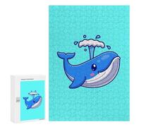 Jigsaw Puzzle 300 PCS for Adults Cute Whale Cartoon Adult Jigsaw Puzzle Relaxing Games Precision Cutting Deal As Gifts for The Whole Family 300 PCS