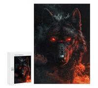 Jigsaw Puzzle 300 PCS for Adults Dangerous Black Wolf Jigsaws for Adults DIY Toys But Fun And Humorous for Birthday, Chrismas 300 PCS