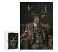 Jigsaw Puzzle 300 PCS for Adults Elegant Elk Adult Jigsaw Brain Teaser Game Birthday Present Help The Brain Exercise 300 PCS