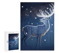 Jigsaw Puzzle 300 PCS for Adults Enchanted Winter Deer -1 Jigsaw for Adults Toy Wall Decor Home Decoration for Birthday, Chrismas 300 PCS