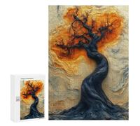 Jigsaw Puzzle 300 PCS for Adults Enigmatic Surreal Tree - Mystical Abstract Art Adult Jigsaw Puzzle Relaxing Games Precision Cutting Deal As Gifts for The Whole Family 300 PCS