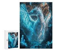 Jigsaw Puzzle 300 PCS for Adults Eternal Ice Dragon Jigsaw for Adults Hands-on Game Wall Decoration Help The Brain Exercise 300 PCS