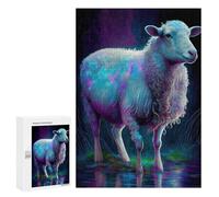 Jigsaw Puzzle 300 PCS for Adults Farm Sheep Oil Paint Adult Jigsaw Puzzle Relaxing Games Precision Cutting Deal As Gifts for The Whole Family 300 PCS