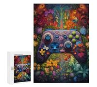 Jigsaw Puzzle 300 PCS for Adults Floral Fantasy Controller Jigsaw Puzzle Family Game Difficult Hard Deal As Gifts for The Whole Family 300 PCS