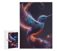 Jigsaw Puzzle 300 PCS for Adults Galactic Hummingbird Jigsaw Puzzle Family Game Difficult Hard Deal As Gifts for The Whole Family 300 PCS