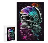 Jigsaw Puzzle 300 PCS for Adults Galactic Skull Helmet Art Jigsaw for Adults Toy Wall Decor Home Decoration for Birthday, Chrismas 300 PCS
