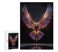 Jigsaw Puzzle 300 PCS for Adults Geometric Eagle with Glowing Lines Puzzle for Adults Toy Wall Decor Perfect Decoration Stress Reduction Gifts 300 PCS