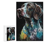 Jigsaw Puzzle 300 PCS for Adults German Shorthaired Pointer Adult Jigsaw Puzzle Relaxing Games Precision Cutting Deal As Gifts for The Whole Family 300 PCS