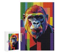 Jigsaw Puzzle 300 PCS for Adults Gorilla Pop Art Puzzle for Adults Toy Wall Decor Perfect Decoration Stress Reduction Gifts 300 PCS