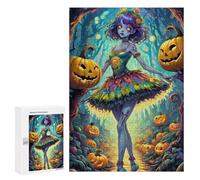 Jigsaw Puzzle 300 PCS for Adults Halloween Enchanted Forest Jigsaw Puzzle Family Game Difficult Hard Deal As Gifts for The Whole Family 300 PCS