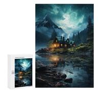 Jigsaw Puzzle 300 PCS for Adults Iceland Nature Jigsaw for Adults Hands-on Game Wall Decoration Help The Brain Exercise 300 PCS