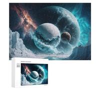 Jigsaw Puzzle 300 PCS for Adults Interstellar Ice Odyssey Jigsaw Puzzle Family Game Difficult Hard Deal As Gifts for The Whole Family 300 PCS