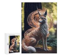 Jigsaw Puzzle 300 PCS for Adults Japanese Kitsune Fox Adult Jigsaw Puzzle Relaxing Games Precision Cutting Deal As Gifts for The Whole Family 300 PCS